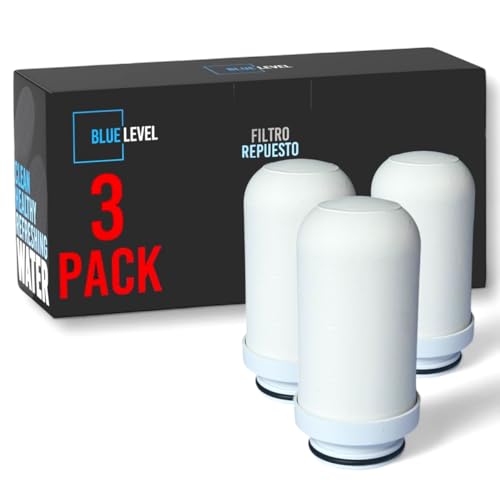Listado de Cartuchos de filtrado para el agua que Puedes Comprar On-line. 43 Cartucho Reemplazable de Cerámica y Carbón Activado para Filtro de Agua para Grifo | Pack de 3 | Marca Blue Level | Purificación Eficiente para Agua Limpia y Segura | Remueve...