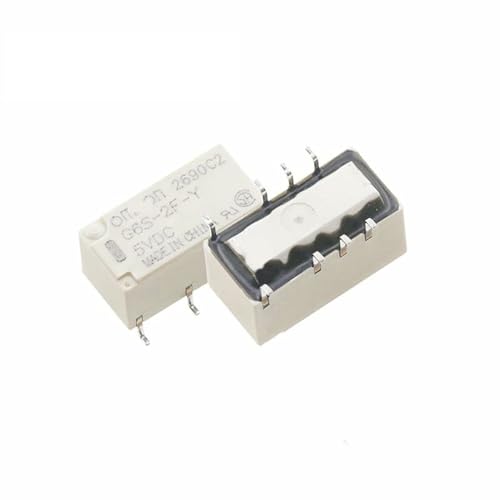 Relé de señal G6S-2F-Y-5VDC de 8 pines y 2A para circuitos electrónicos, pack de 5 unidades 5