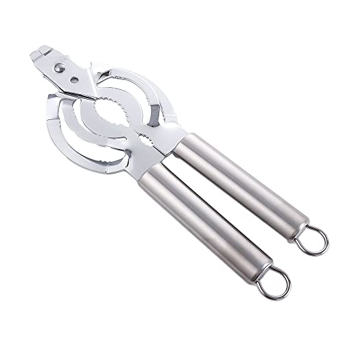 Stainless Steel Jar Opener, All Metal Construction Adjustable Jar Opener, Can Bottle Opener Gripper, for Weak Hand, Elderly, Arthritis, Child