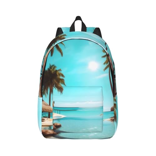 Sac à dos d'extérieur homme femme avec imprimé palmier tropical
