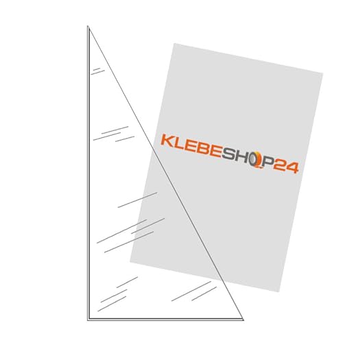 Dreiecktasche selbstklebend Ecken zum Einkleben transparent langer Schenkel links / 150 x 100 mm, 20 Stück