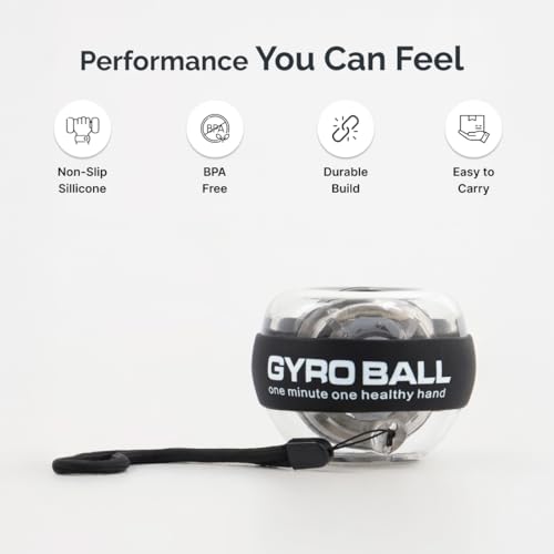 Image of Cult Gyro Ball Wrist Exerciser for Forearm & Grip Strength, Hand Strengthener for Gym & Home Workout