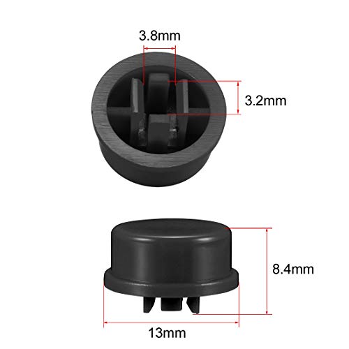 uxcell 20 peças de tampas de botão tátil de 13 x 5,6 mm para interruptor micro tátil de 12 x 12 x 7,
