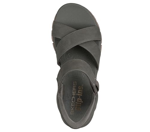 Image of Skechers Women's Easy Going - Somewhere Sunny | Hands Free Slip-Ins, Sandal, Relaxed Fit, Yoga Foam Cushioned Footbed, Heel Pillow, Vegan, Faux Leather Strappy Upper