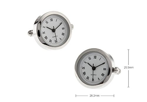 MRCUFF Real Working Watch Pair Cufflinks in a Presentation Gift Box & Polishing Cloth2