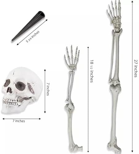 31UlKrg63uL._AC_ Life Size Skeleton Yard Halloween Decoration - Ground Breaker Skeleton with Movable Jaw Skull and Articulated Legs and Arms