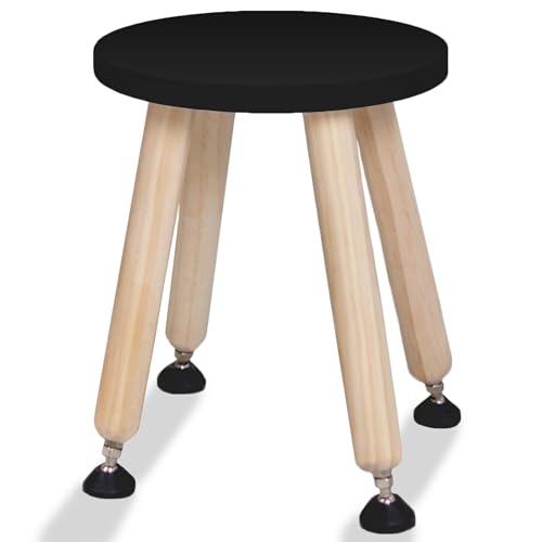 Cateam Montessori Taburete de madera - Silla ajustable para niños pequeños con pies antideslizantes - Taburete para niños sentados y de pie para baño, cocina y sala de juegos - Juego de 1 unidad color