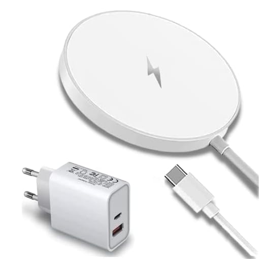 SCCVEE Magnetisk trådlös laddare med 18 W PD & USB C-laddare, 15 W snabbladdning induktion laddningsstation kompatibel med iPhone 12/12 Mini/12 Pro/12 Pro Max, AirPods Pro/2