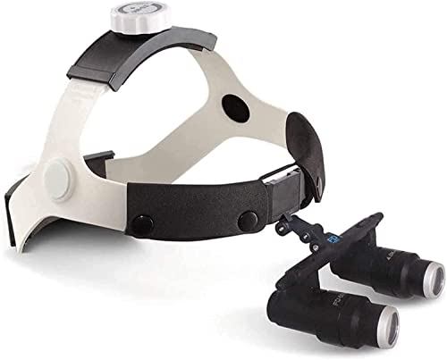 KHYTEBV Lupa con Banda para la Cabeza, Lupa Digital de Mano, Lupa Binocular quirúrgica Dental con Banda para la Cabeza, Lupa médica aprobada 4X, 5X