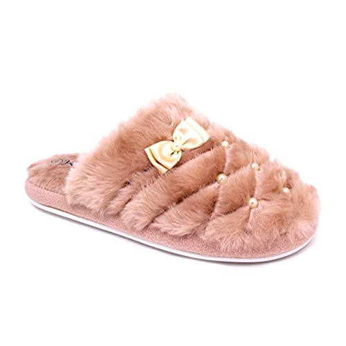 Pantufa Adulta Pelo Perolas Katurê Ref: 420 Tamanho:33/34;Cor:Rosa