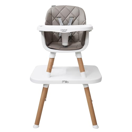Lista de Punto para Bebé los 5 mejores. 48 INFANTI | Silla para Bebe Alta 3 en 1 - Mila | Silla Bebe Alta Convertible para Bebes de 6 Meses a 25 kg | Arnés de 5 Puntos y Charola Ajustable - Fácil de Limpiar y Ligera...