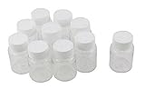 50PCS 30ml 1oz Empty Potable Clear Plastic Medicine Pill Bottle Container for Hospital Powder Chemical Pill Tablet Liquid Water Sample Storage Holder