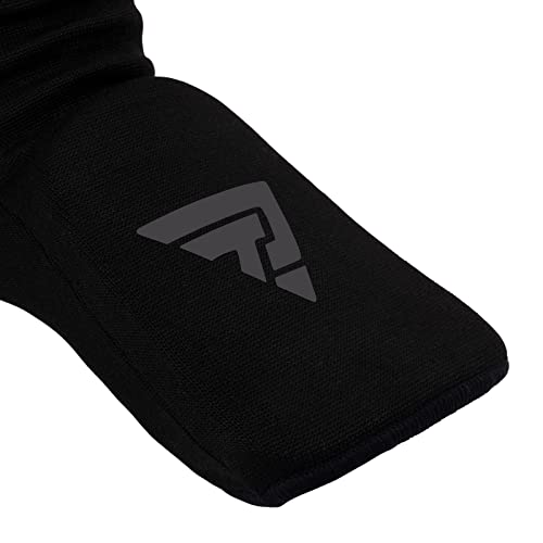 Fiving Shin Guards For Kickboxing, Muay Thai, Mma Fighting And Training Pads, Instep Foam Protection, Leg Foot Protector For Martial Arts, Sparring, Boxing Gear… (Small, New Black) #TOP3