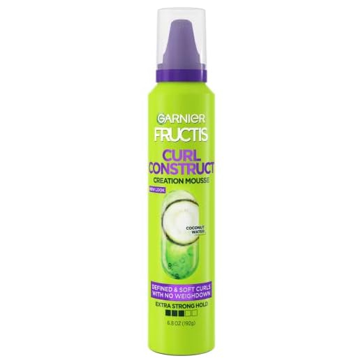 Garnier Fructis Style Curl Construct Creation Mousse, Curly, 6.8 oz. (Packaging May Vary)