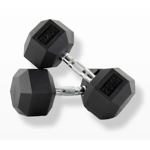 Chase Fitness Rubber Hex Dumbbell Choice from 2.5KG - 30KG - Image 3