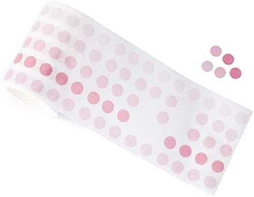 YUBX Morandi Washi Tape Set Masking Tape, Round Stickers, 1250 Dots, Stickers for Bullet Journal, Planner, Scrapbooking, 60 mm x 3 m Autumn (Flamingo)