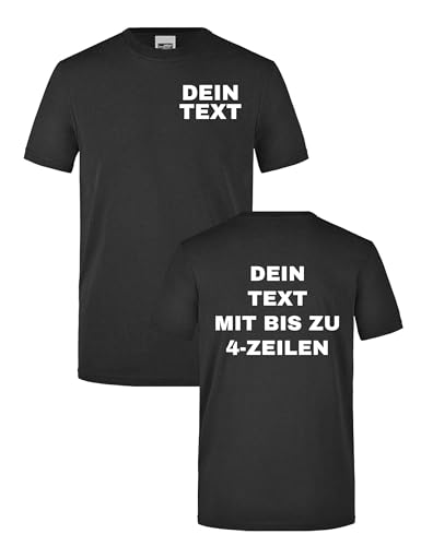 Herren Workwear T-Shirt - Arbeitskleidung für Handwerk Bedrucken Lassen - Männer Geschenk selbst gestalten mit Text - Schwarz XXL