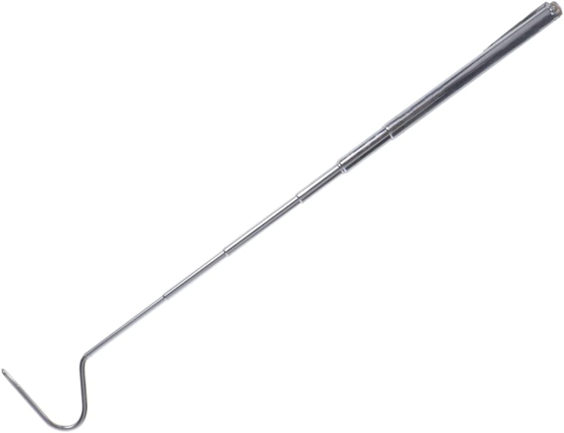 Stainless Steel Retractable Snake Hook Telescopic Tool for Safe Reptile Handling for Snake Enthusiasts and Wild Catching