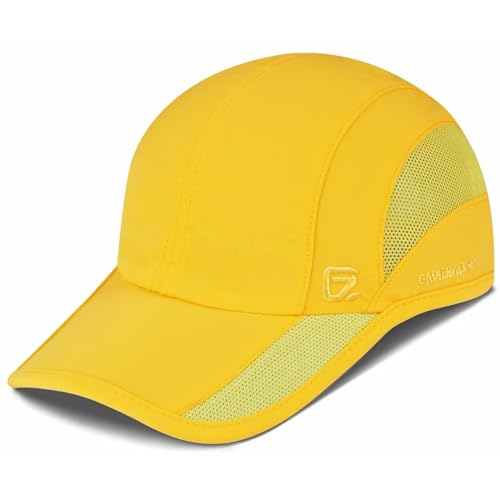 GADIEMKENSD Gorra Deportiva de Secado Rápido UPF50+ Ligera, Transpirable y Suave para Correr al Aire Libre, Gorras de Béisbol para Mujeres (Amarillo)