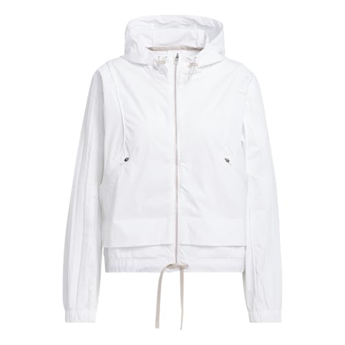 adidas Women's Beyond Full-Zip Hoodie, White, X-Large