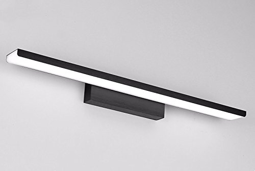 SJUN Spiegel-Leuchten Led Lampe Bad Lampe Bad Lampe Schlanke, Minimalistische Spiegel Schrank Licht Ideen Aluminium Spiegel,41Cm Schwarz/Warmes Licht Cover