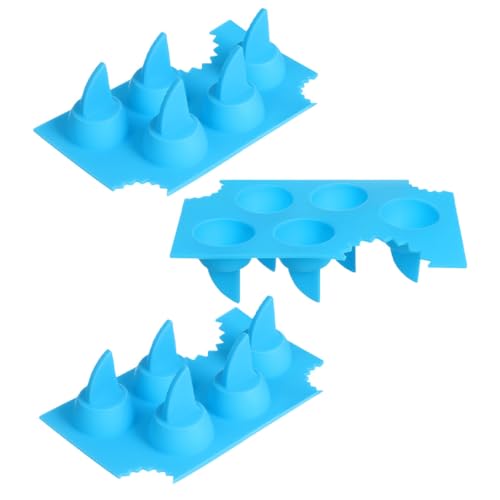 Molde de silicona para cubos de hielo con forma de aleta de tiburón miniatura 1