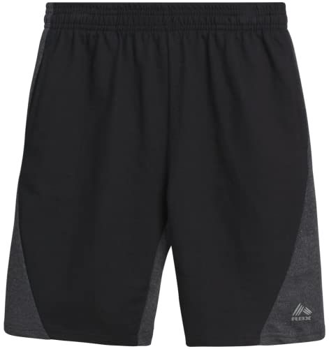 RBX Boys' Athletic Shorts - 2 Pack Active Performance French Terry Gym Shorts (4-16)4