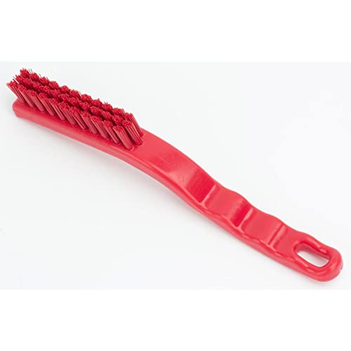 Image of SPARTA Detail Brush Grout Brush, Crevice Brush with Hanging Hole for Bathroom, Kitchens, Countertop, Plastic, 9 Inches, Red