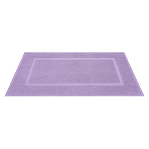 Image of Cotton Paradise 100% Cotton Turkish Bathmat Set, Soft Absorbent Quick Dry, 2 Piece 20x34 Bathmat Floor Set, Lilac