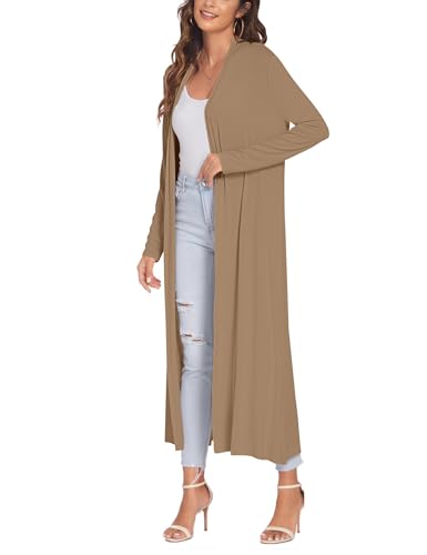 Image of Bluetime Women Floor Length Open Front Cardigan