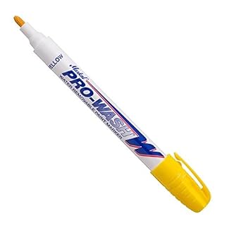 Markal - 97031 Pro-Wash Water Removable Paint Marker with Real Paint, Yellow Pack of 12