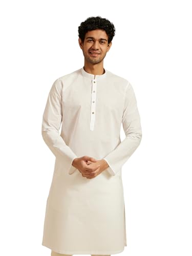 Image of DIWAS BY MANYAVAR Men's Cotton Plain Solid Kurta (1pc)