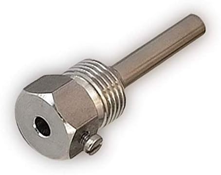 Tuleja zanurzeniowa ze stali nierdzewnej V4A, G 1/2 cala, długość montażowa 150 mm do czujnika temperatury 6 mm ogrzewanie do 600°C