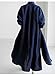 GTSAMTON Women's Travel Relaxed Baggy Shirt Maternity Boho Shirts Oversized Classic Dress Navy Blue 2XL