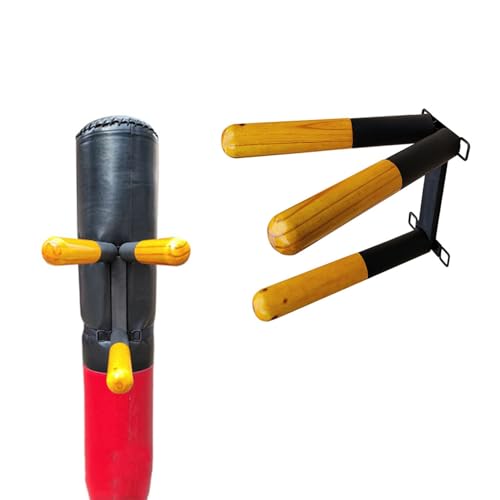 Muñeco Wing Chun Maniquí de Madera Wing Chun para Artes Marciales, Entrenador de Muñecos Tradicionales de Wing Chun, Maniquí de Entrenamiento de 3 Brazos, Equipo de Entrenamiento de Kong Fu Chino(Colo