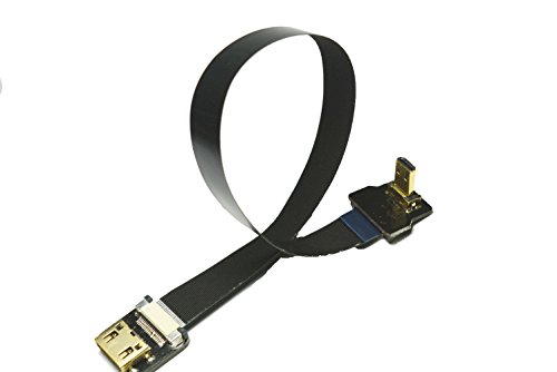 Permanent Black 20Cm Fpv Hdmi Cable Micro Hdmi Male 90 Degree Angled To Mini Female Hdmi For Gopro Sony A7Rii A7Sii A9 A6300 A6500（Reverse Socket Of A6000） #TOP13