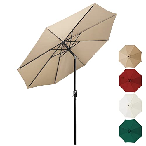 Parasol inclinable contre le soleil de terrasse grand parasol de jardin 270cm