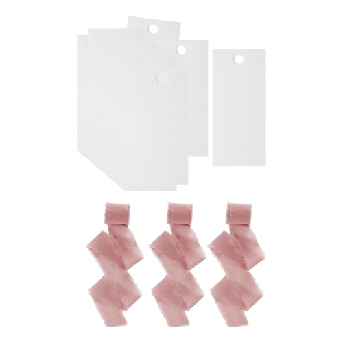 TAIZhiChen 50 marque-places élégants et décoratifs pour mariage, anniversaires et fêtes, étiquettes cadeaux à suspendre, Rose