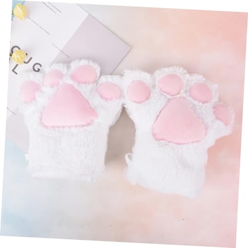 FRCOLOR Adorable Plush Cat Claw Gloves for Cosplay Soft Furry Design Suitable for Kids and Adults for Costume Parties and Themed Events2