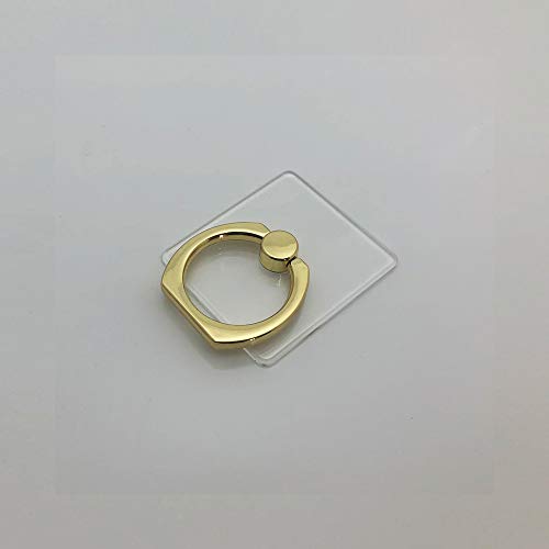 Offerbuys Mobile Phone Ring Holder – 360° Free Rotation Finger Kickstand Holder - Cellphone Grip Holder- Compatible With All Smartphones (Transparent-Gold) #TOP1
