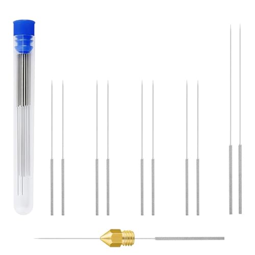 Image of Serplex 3D Printer Nozzle Cleaning Needle Kit 10Pcs, 0.2-0.4mm Pins Set