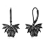 F05-Black-Halloween Leverback Drop Earrings