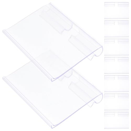 Portaetiquetas de plástico transparente para estanterías de tiendas y tarjetas de boda