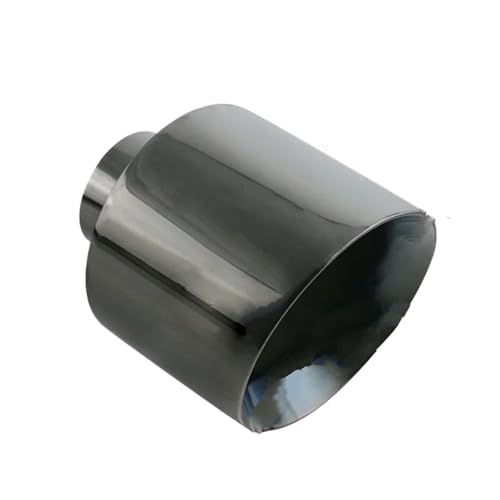 Tubi Scarico Auto Terminale Di Scarico Universale Per Auto In Acciaio Inossidabile, Ingresso 76 Mm, Uscita Inclinata, Gola Finale Del Silenziatore Da 127 Mm(H0DM2023d)