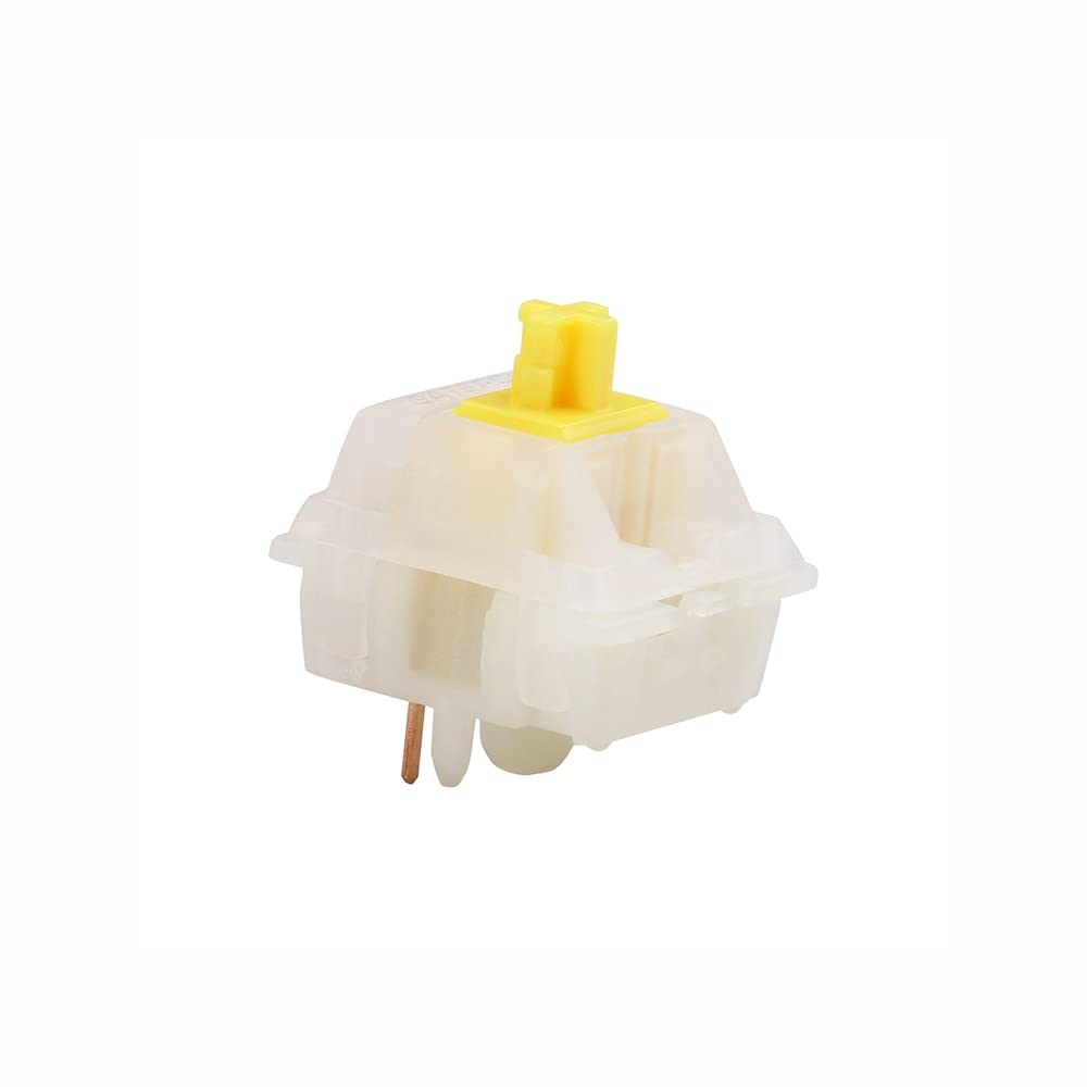 Commutateurs Pro laiteux Commutateur lubrifié linéaire jaune laiteux Pro rouge commutateur de tige SMD RGB Mx for clavier mécanique 5pin (Axis Body : 70PCS, Color : Milky yellow pro)