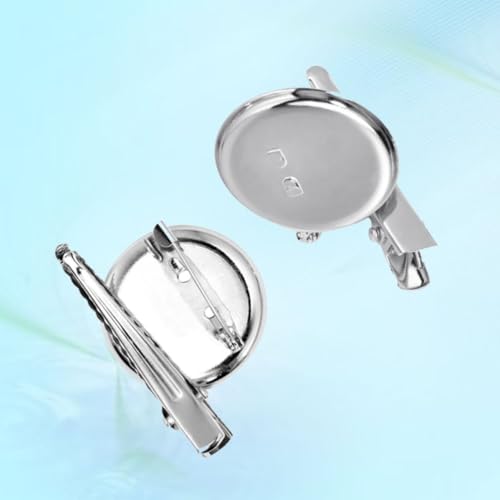 Base de broche para suéteres artesanales con clip de cocodrilo de 2cm plata para ropa 5