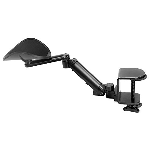 Preisvergleich Produktbild Vaydeer Armauflage Ergonomische Armlehne 360° Verstellbare Arm Handgelenkauflagen, Computer Schreibtisch Extende Einstellbar für Büro und Spiele - Schwarz
