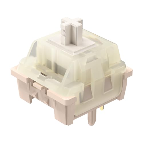 ELUTENG Brown Mechanical Keyboard Switches 100 Pieces 48gf Tactile Switches for Gaming Mechanical Keyboards 5 Pins POM Stem Pre Lubed Key Switches Compatible with MX Keyboard