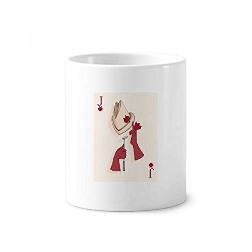 Brosse à dents pen holder Coeur J céramique blanche 350ml tasse coupe pour bureau