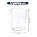 2-Pack 1000ml Plastic Lab Beakers, Large Graduated Measuring Cups with Pour Spout, Transparent PP for Science, Kitchen & Industrial Mixing